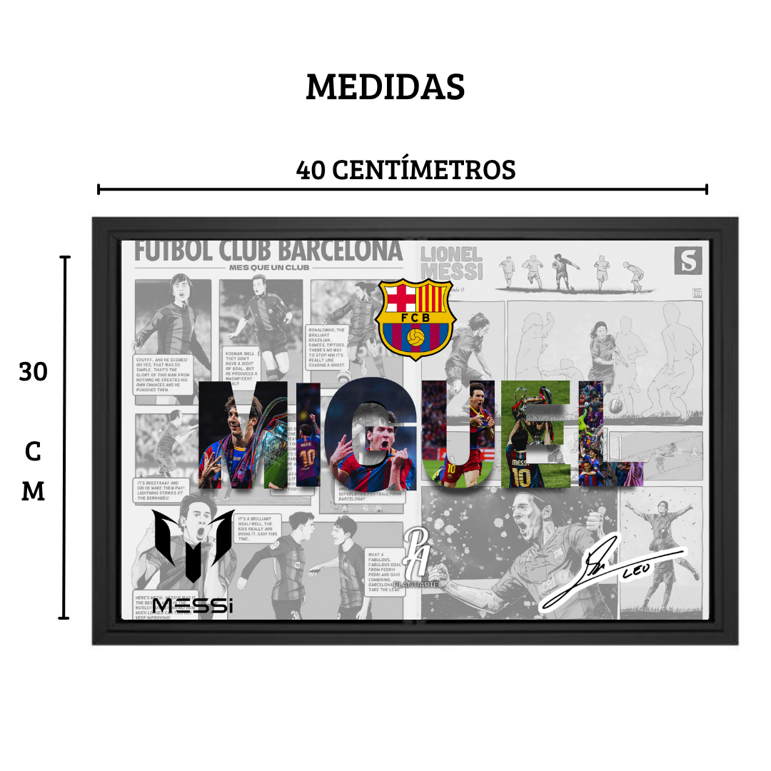 Cuadro personalizado con tu nombre y temática favorita